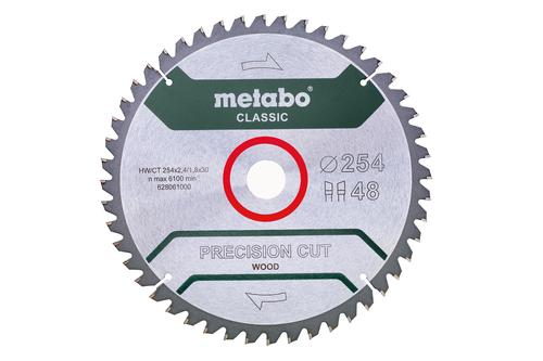 Metabo Circular saw blade "precision cut wood - classic", 254x30, Z48 5° neg. bevel (for semi-stationary circular saws)