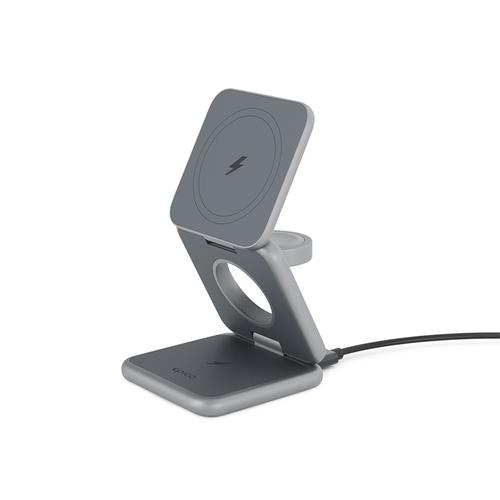 EPICO 9915111900091 Mobile Device Charger, Headphones, Smartphone, Smartwatch, Grey, USB, Wireless Charging, Indoor