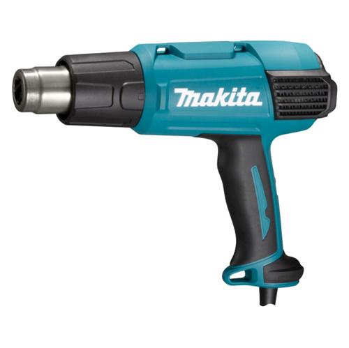 Makita HG6531CK heat gun, hot air gun, 550 l/min, 650 °C, 2000 W, green
