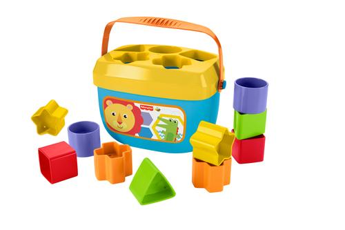 Fisher-Price Baby's First Blocks Shape-Sorting Toy, Set of 10, for Infants 6 Months and Up