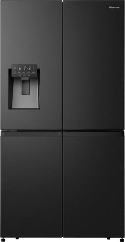 Hisense Experience pure black bliss and ample storage space with this cross-door fridge. With an outstanding 584 l capacity and integrated water and ice dispenser, it is designed to be the main star i