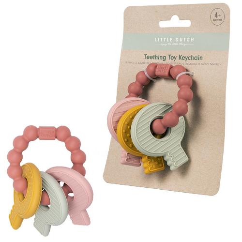 Rubo Toys Little Dutch Silicone Teething Toy Keychain Pink