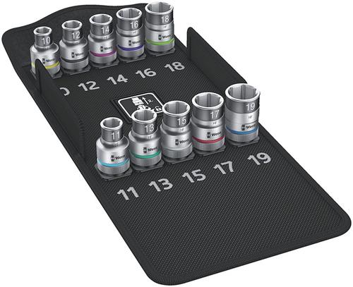 WERA Zyklop square drive insert set 8790 HMC HF 1 (with locking function, color-coded)