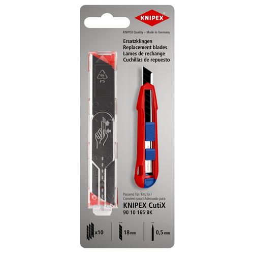 Knipex Replacement blades 90 10 165 E02, pack of 10 (for Universal knives CutiX 90 10 165 BK)