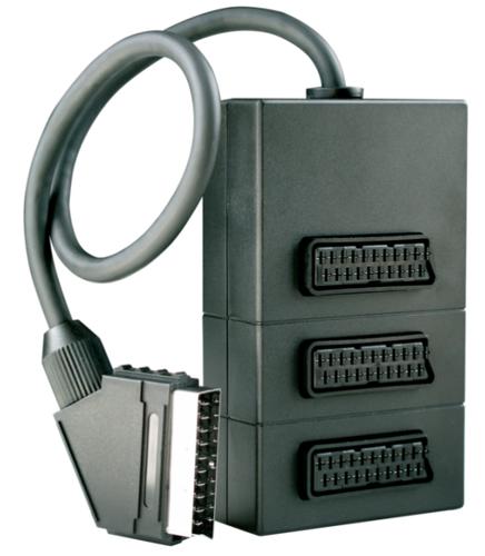 Schwaiger Scart Distributor 3-way Black