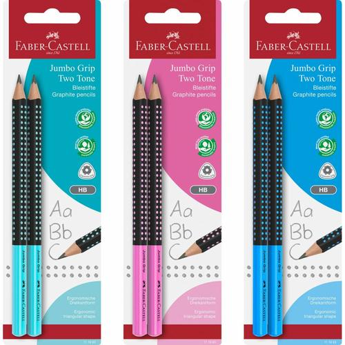 Faber-Castell Pencil Jumbo Grip Two Tone 2xBS BK