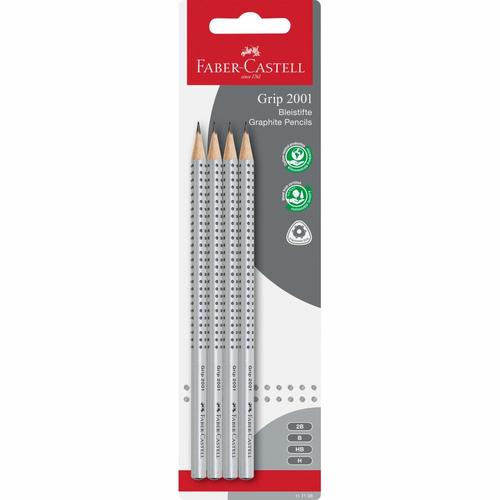Faber-Castell Pencil Grip 2001 (H HB B 2B) BK 4 Stk.