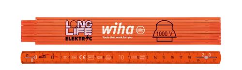 wiha Electrician's Longlife Measuring Stick, 2 Meters (orange)
