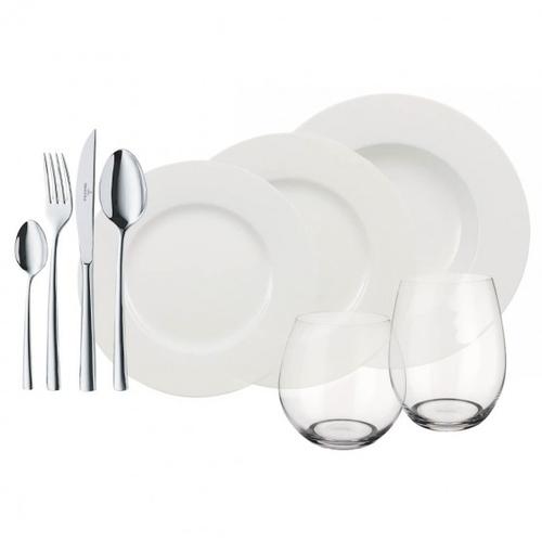 Villeroy AND Boch Villeroy AND Boch Wonderful World White 4 Friends, a 36-piece porcelain tableware set