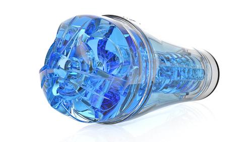 Fleshlight Flight Commander Flashlight, Blue Masturbator, Transparent Silicone