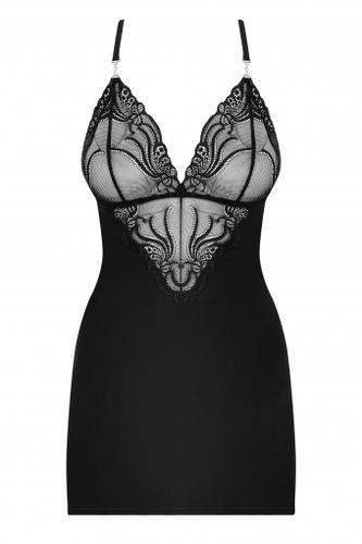 Obsessive 828-CHE-1 L/XL lingerie set/bodysuit Chemise Black Polyamide