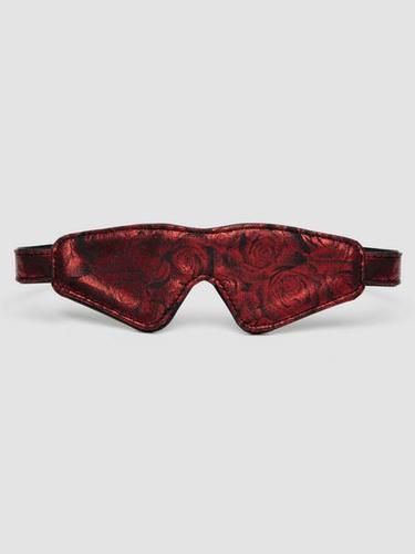 Lovehoney Fifty Shades of Grey Sweet Anticipation Reversible Faux Leather Blindfold Black, Red